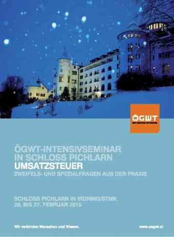 ÖGSW Intensivseminar in Schloss Pichlarn